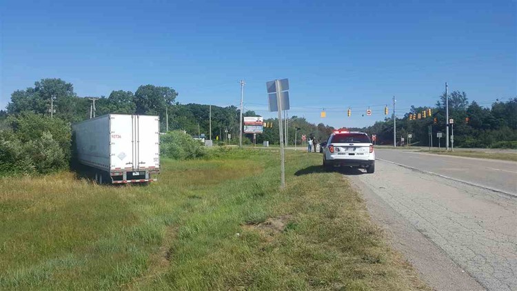 Trailer In Ditch