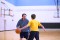 playing basketball with younger son